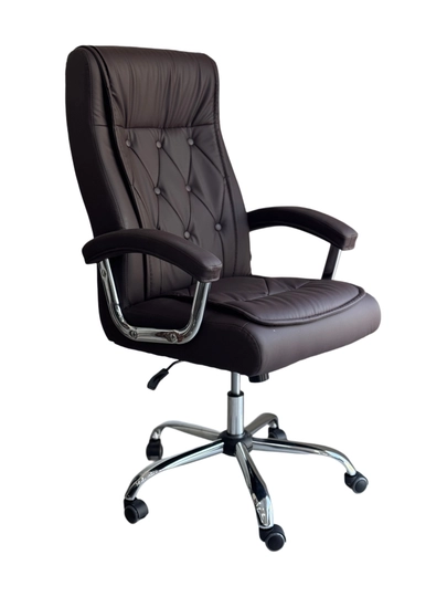 Кресло для офиса, 9235 кресло — 1ISMOIL-9235BLACK-КОРИЧН
