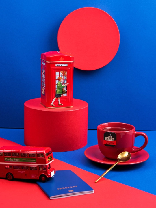 Чай Ahmad Tea London Telephone Box 12×20, English Breakfast, пакетированный, ж/б - 