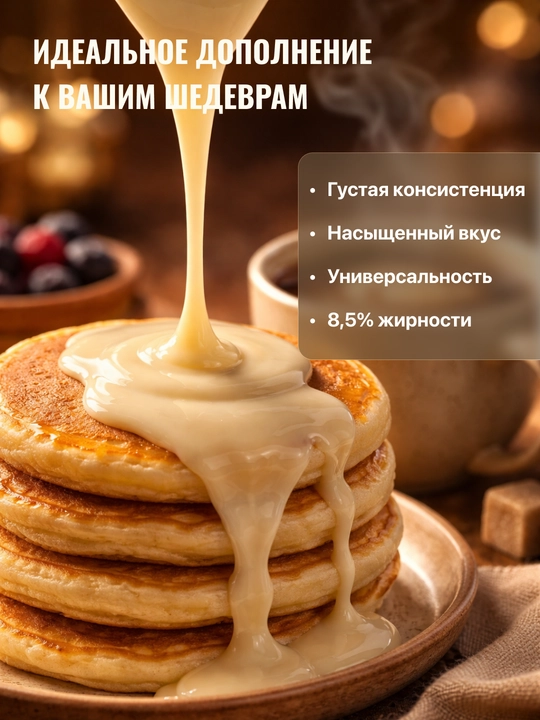 Сгущенное молоко Алексеевское, с сахаром 8.5%, 650 г