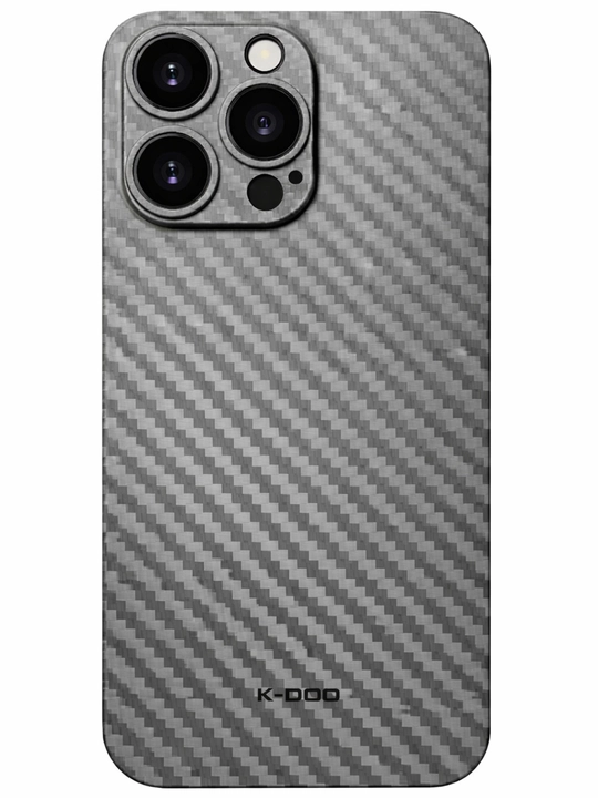 K-DOO Air Carbon Skin karbon g‘ilof iPhone 16 Pro / 16 Pro Max / 17 Pro Max