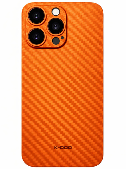 K-DOO Air Carbon Skin karbon g‘ilof iPhone 16 Pro / 16 Pro Max / 17 Pro Max