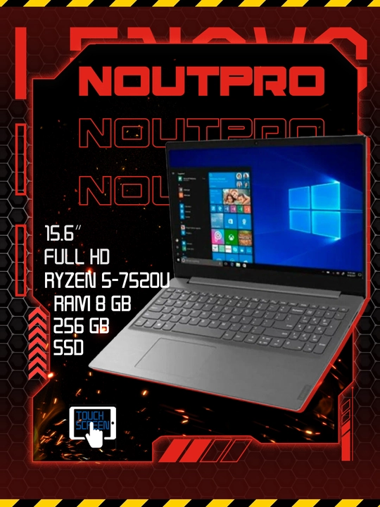 Ноутбук Lenovo AMD RYZEN 5-7520U RAM 8 GB SSD 512 GB 15.6 FHD IPS TOUCHSCREEN - 