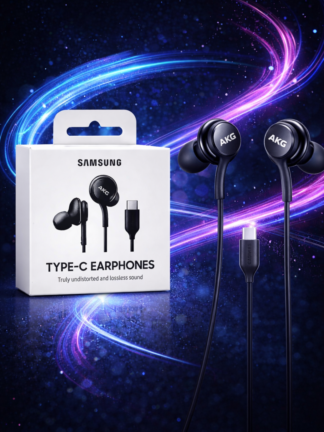 Проводные наушники Samsung AKG Type-C с микрофоном  - 