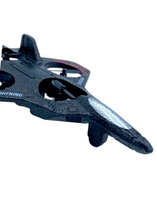 Radio boshqariladigan Fighter dron samolyot, 360° fokus, RGB chiroqli oyinchoq, bolalarga