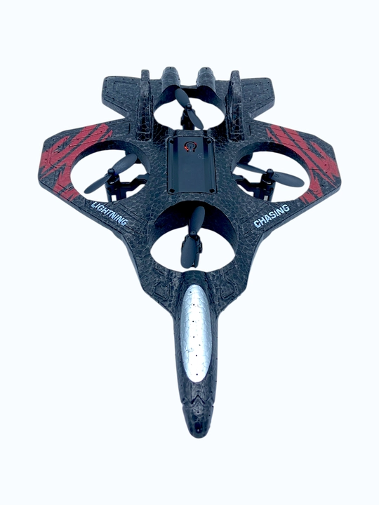 Radio boshqariladigan Fighter dron samolyot, 360° fokus, RGB chiroqli oyinchoq, bolalarga