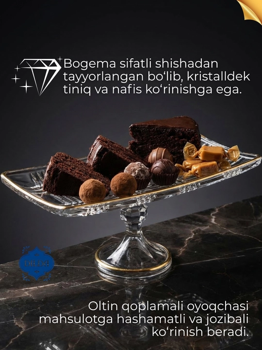 Bogema idish, sovg'a uchun, meva, shirinlik uchun, desert uchun