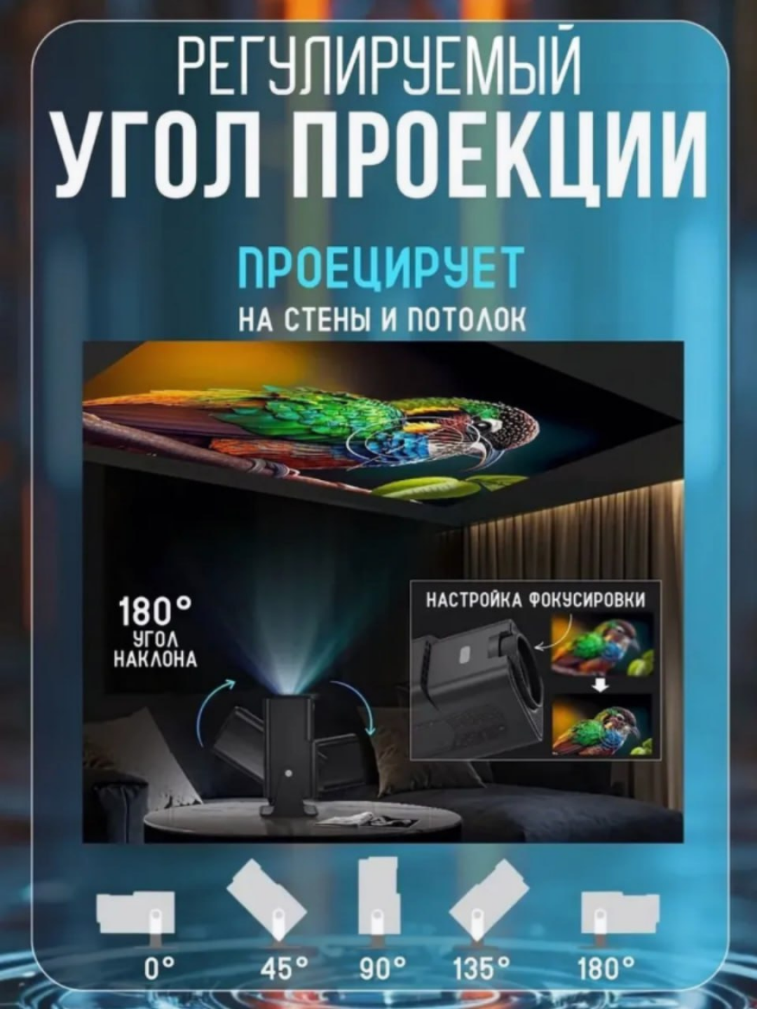 Смарт проектор HY320 mini, Android 11, портативный домашний кинотеатр