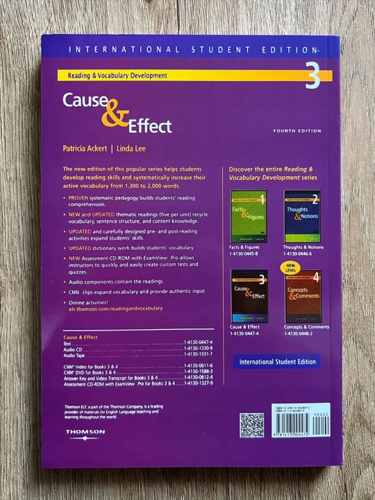Facts and Figures, Thoughts & Notions 2, Cause & Effect 3, Concepts & Comments 4