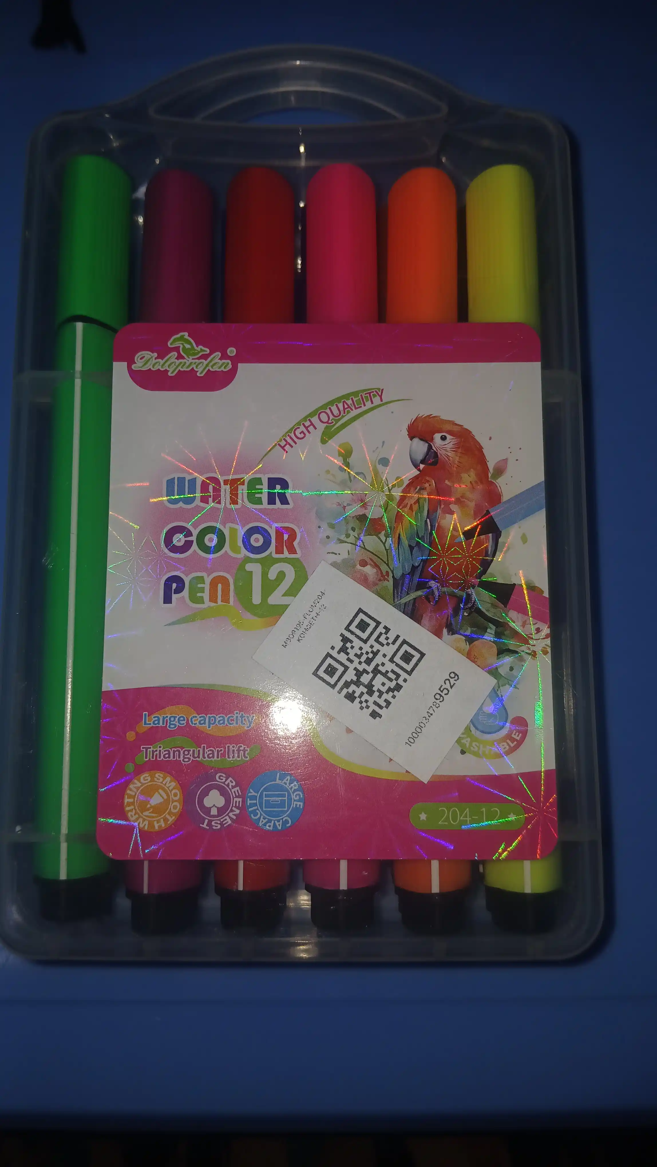 Qutidagi flomasterlar to‘plami, 12 dona, 18 dona, 24 dona