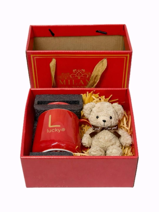 Керамическая кружка с крышкой “Lucky” – чашка для чая и кофе 