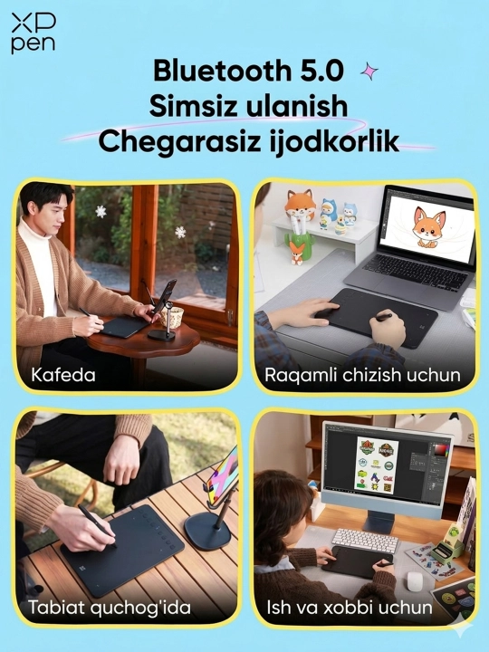 Simsiz grafik planshet XP-Pen Deco SE Bluetooth