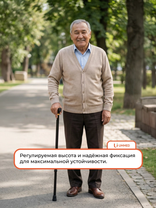 Yurish uchun tayanch hassalar, balandligi sozlanadigan