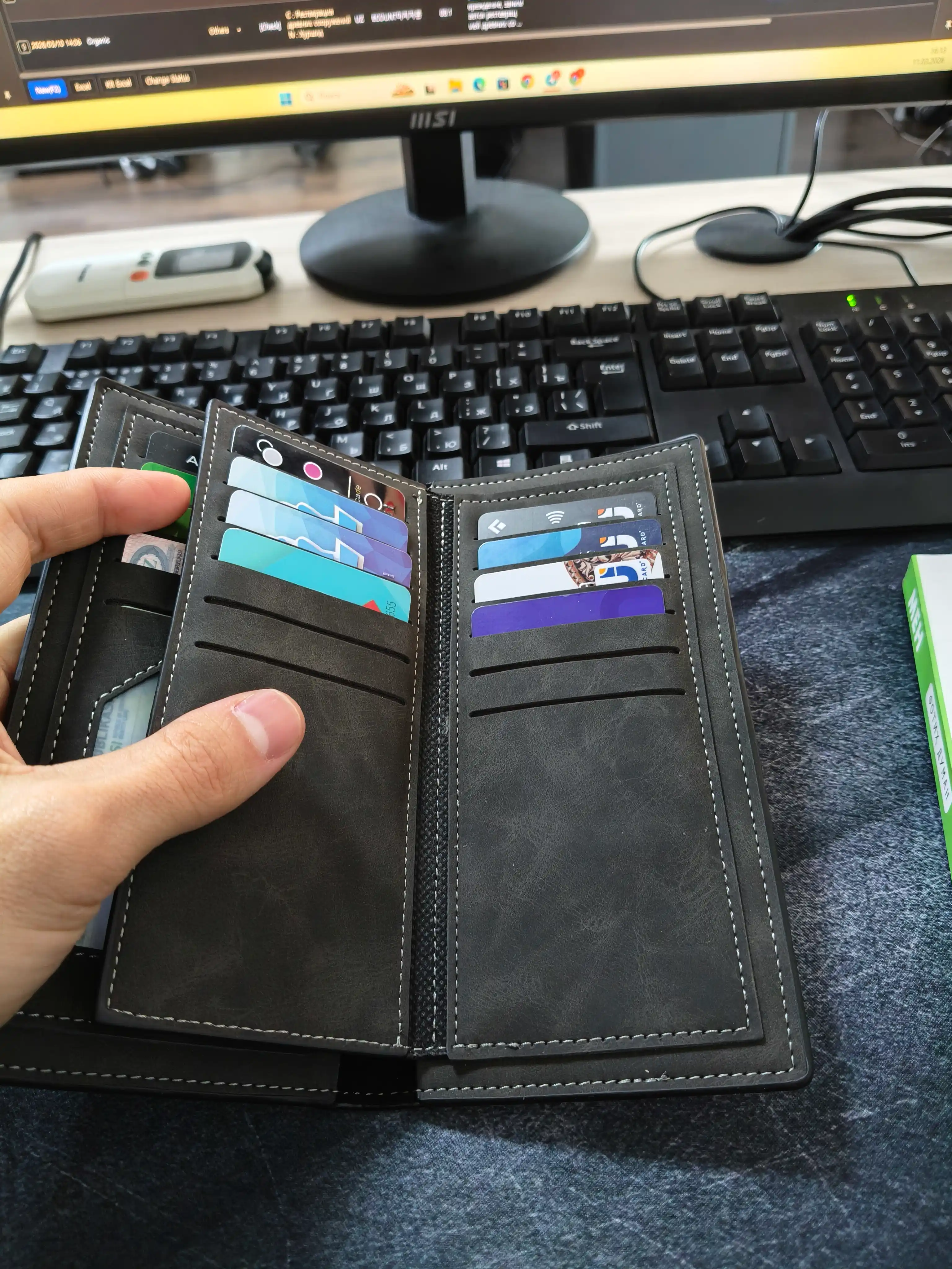 Hamyon Baellerry Classic Long Wallet 3070 erkaklar uchun