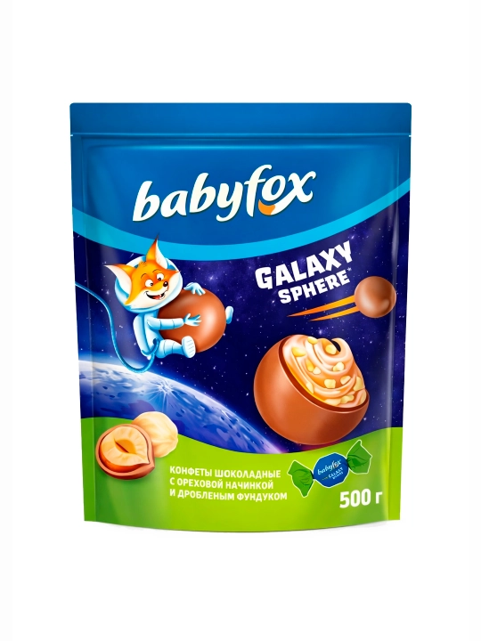 Шоколадные конфеты Babyfox galaxy фундук 500 гр - 