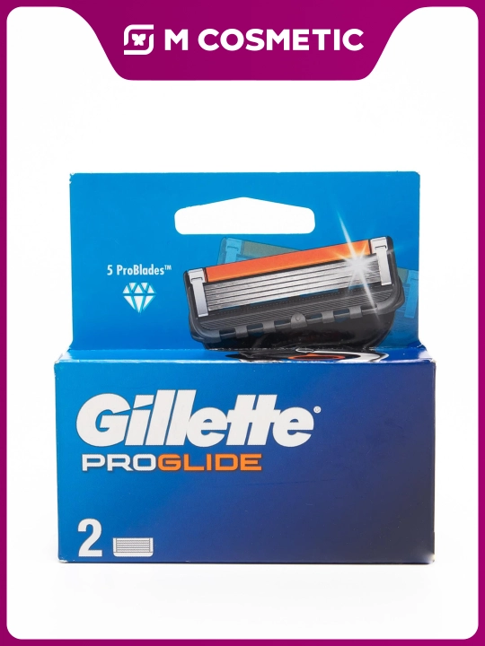 Сменные кассеты Gillette Fusion ProGlide Для Бритвы, 2 шт., с 5 лезвиями, с триммером - 