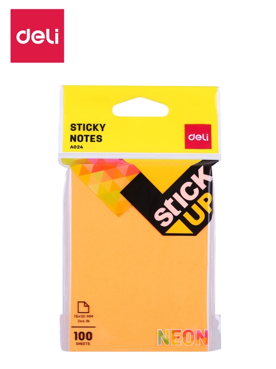 Stiker qog'oz 76х101 (neon ranglar) 02402 Deli, 02402-EA - 