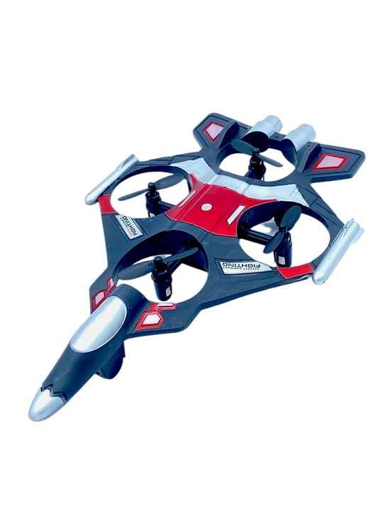 Радиоуправляемый самолет дрон Fighter, трюки 360°, с RGB подсветкой, игрушка детям