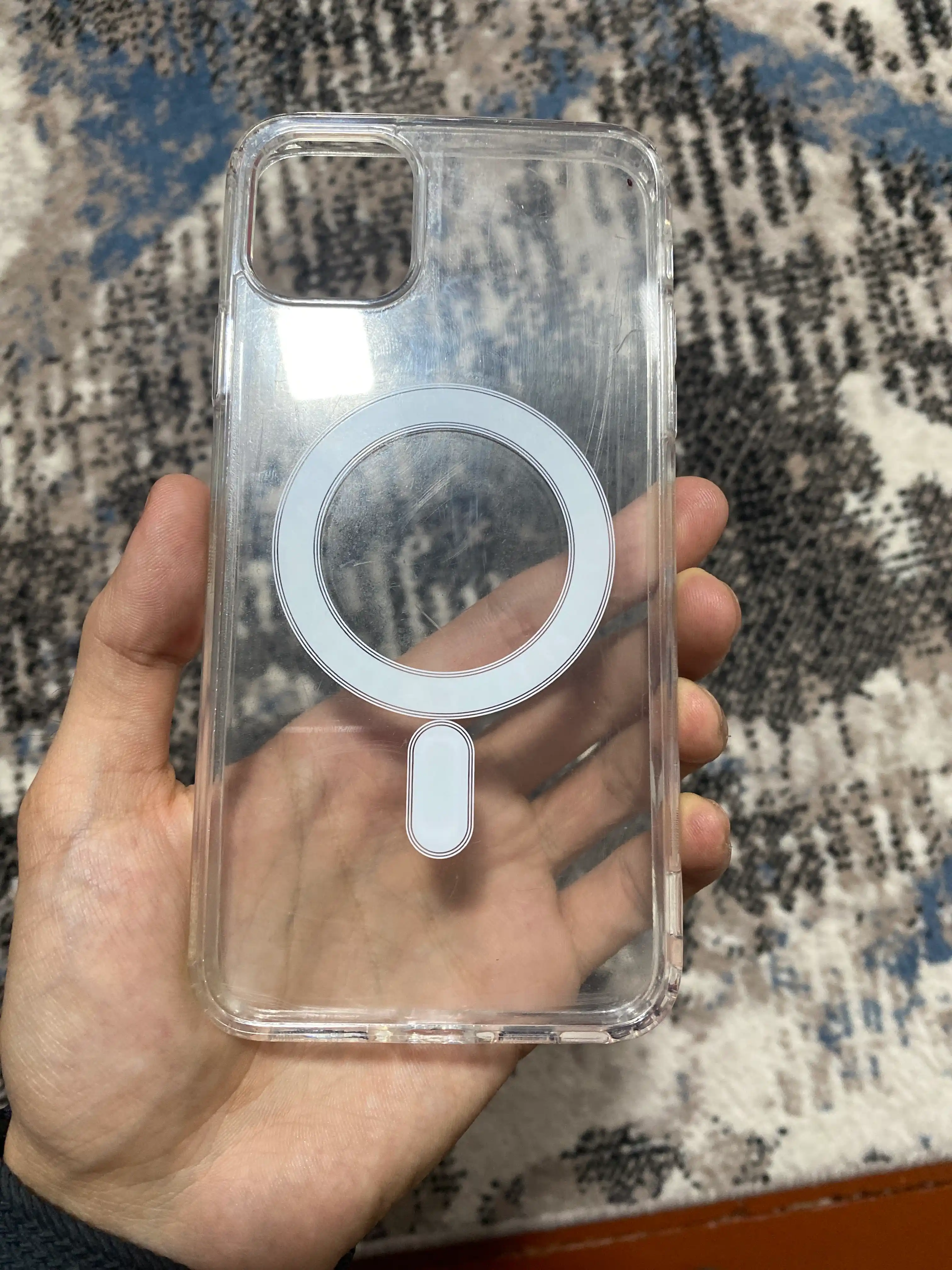 IPhone 11, 12, 13, 14, 15, 16, 17 plus,Pro,Max uchun MagSafe bilan shaffof plastik g'ilof