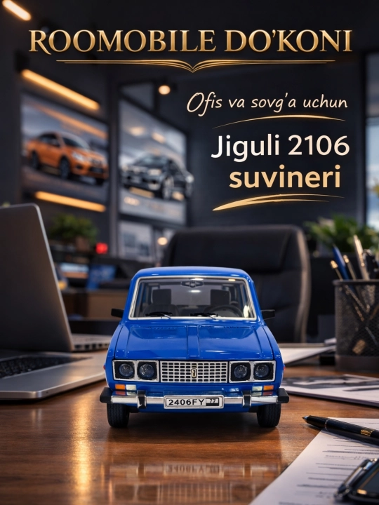 Jiguli 2106 avtomobil suveniri – kolleksion model mashina dekor, eshiklari ochiladi - 