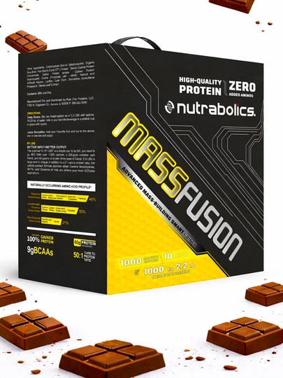 Гейнер MASS FUSSION для Набора Массы, Высококалорийный 1-3-7 кг — MUSCLE-MASFUSION-ШОКОЛ-3kg