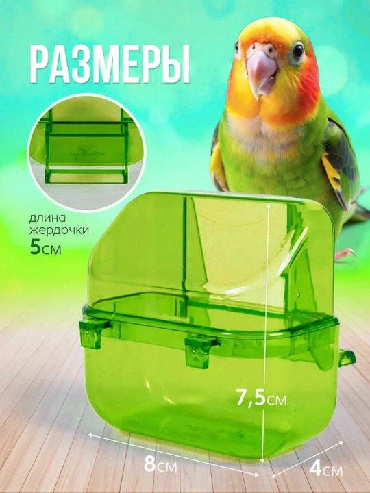 Кормушка для птиц, 7,5 * 8 * 4 см