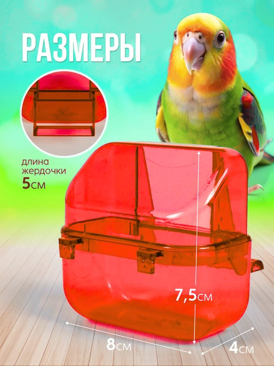 Кормушка для птиц, 7,5 * 8 * 4 см