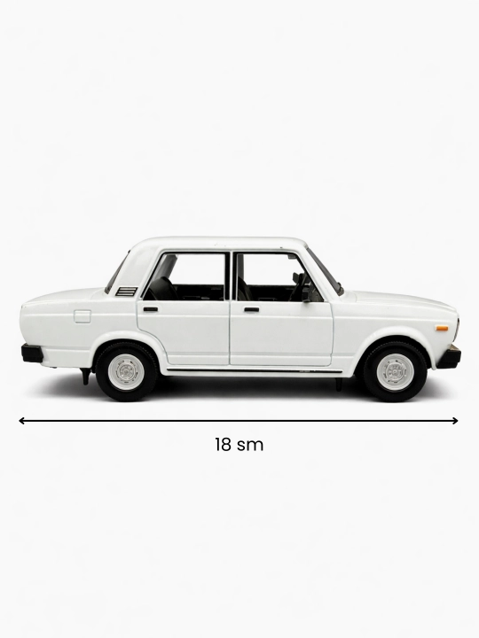 Jiguli 2107 avtomobil suveniri – retro kolleksion model mashina, metaldan yasalgan