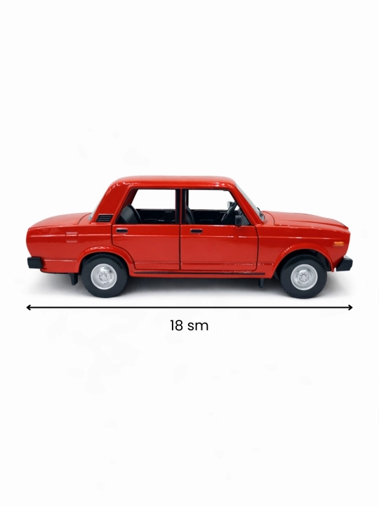 Jiguli 2107 avtomobil suveniri – retro kolleksion model mashina, metaldan yasalgan