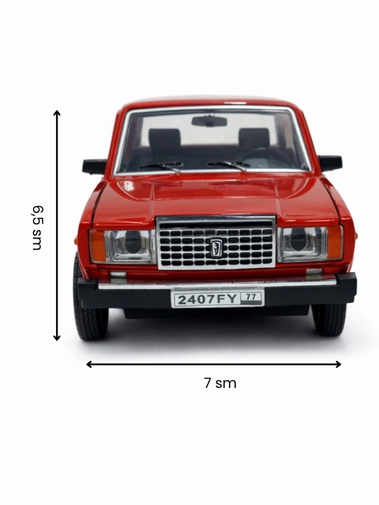 Jiguli 2107 avtomobil suveniri – retro kolleksion model mashina, metaldan yasalgan