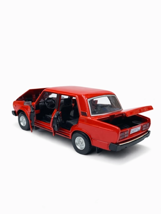 Jiguli 2107 avtomobil suveniri – retro kolleksion model mashina, metaldan yasalgan