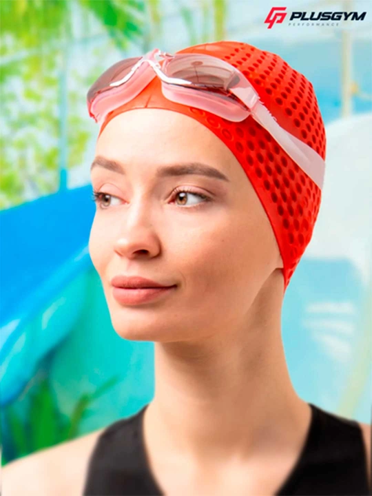 Силиконовая шапочка для бассейна с внутренним рельефом