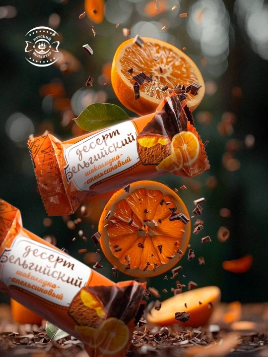 Nevskiy - Бельгийский десерт shokolad-apelsin ta'mli konfetlar, 500 g