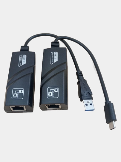 Сетевой адаптер кабель type-c USB 3.0, Gigabit LAN RJ45 - 