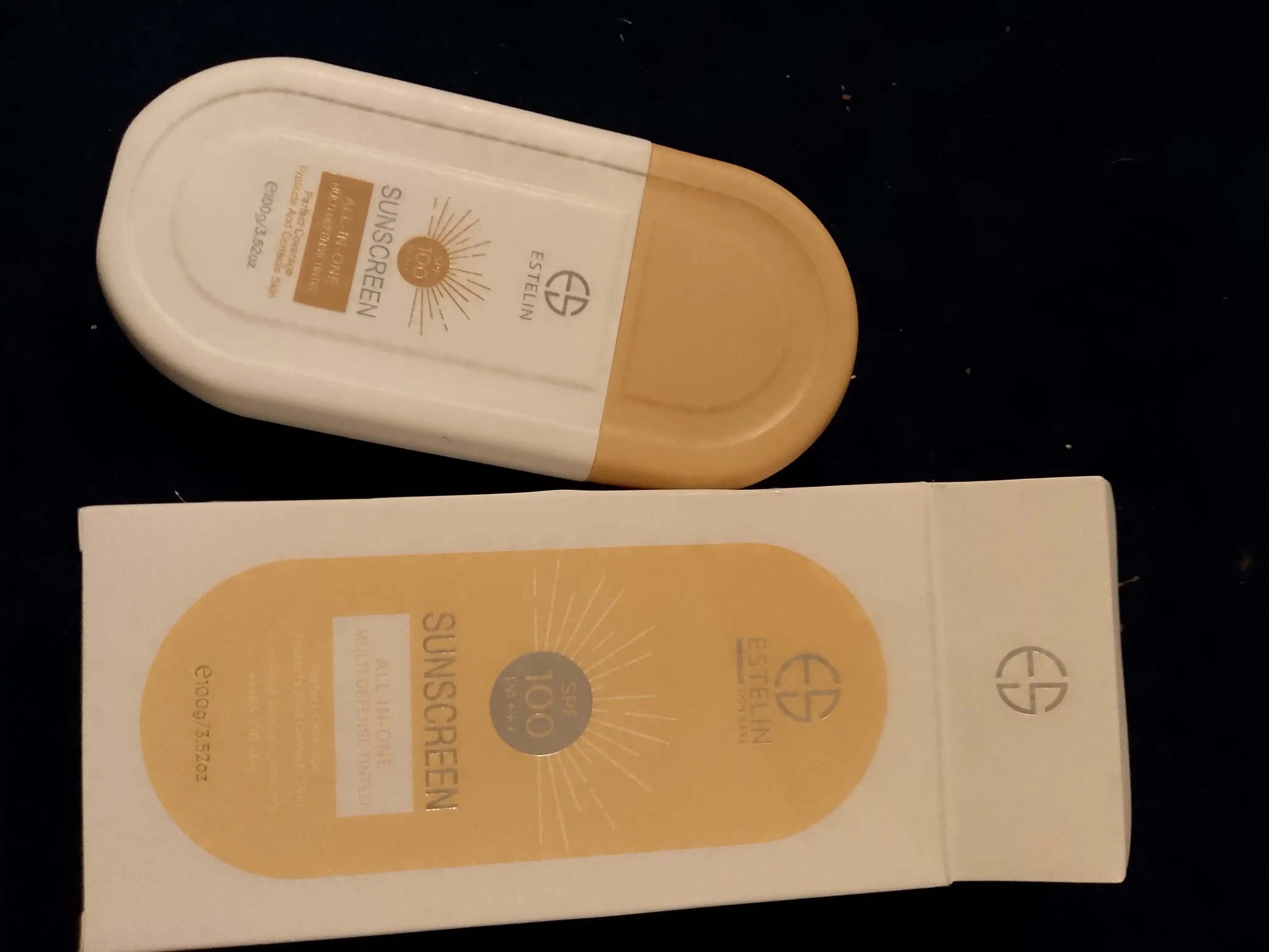 Quyoshdan himoyalovchi krem Estelin, SPF yuz va tana uchun krem, oqartiruvchi 100, 50 g