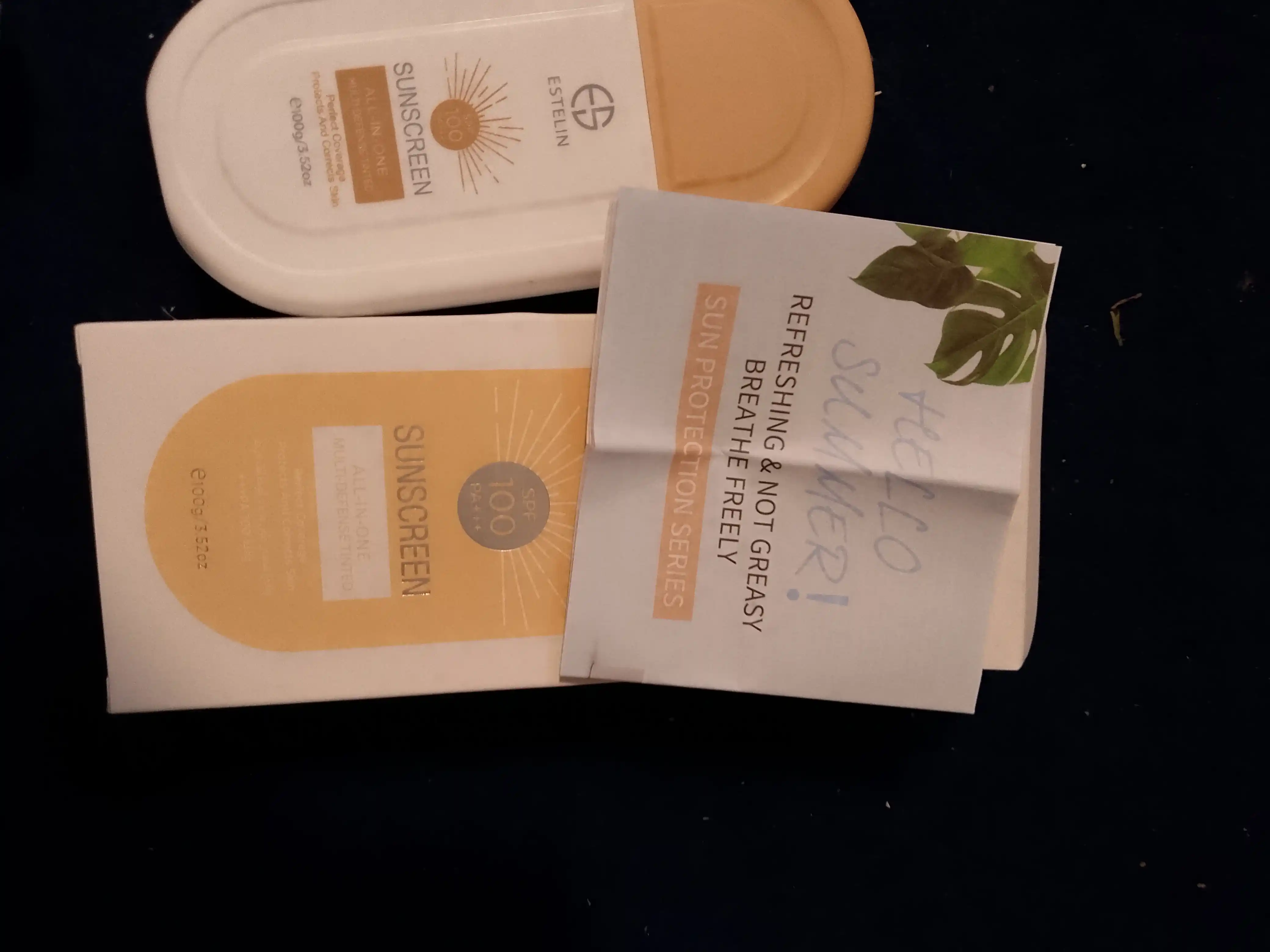 Quyoshdan himoyalovchi krem Estelin, SPF yuz va tana uchun krem, oqartiruvchi 100, 50 g