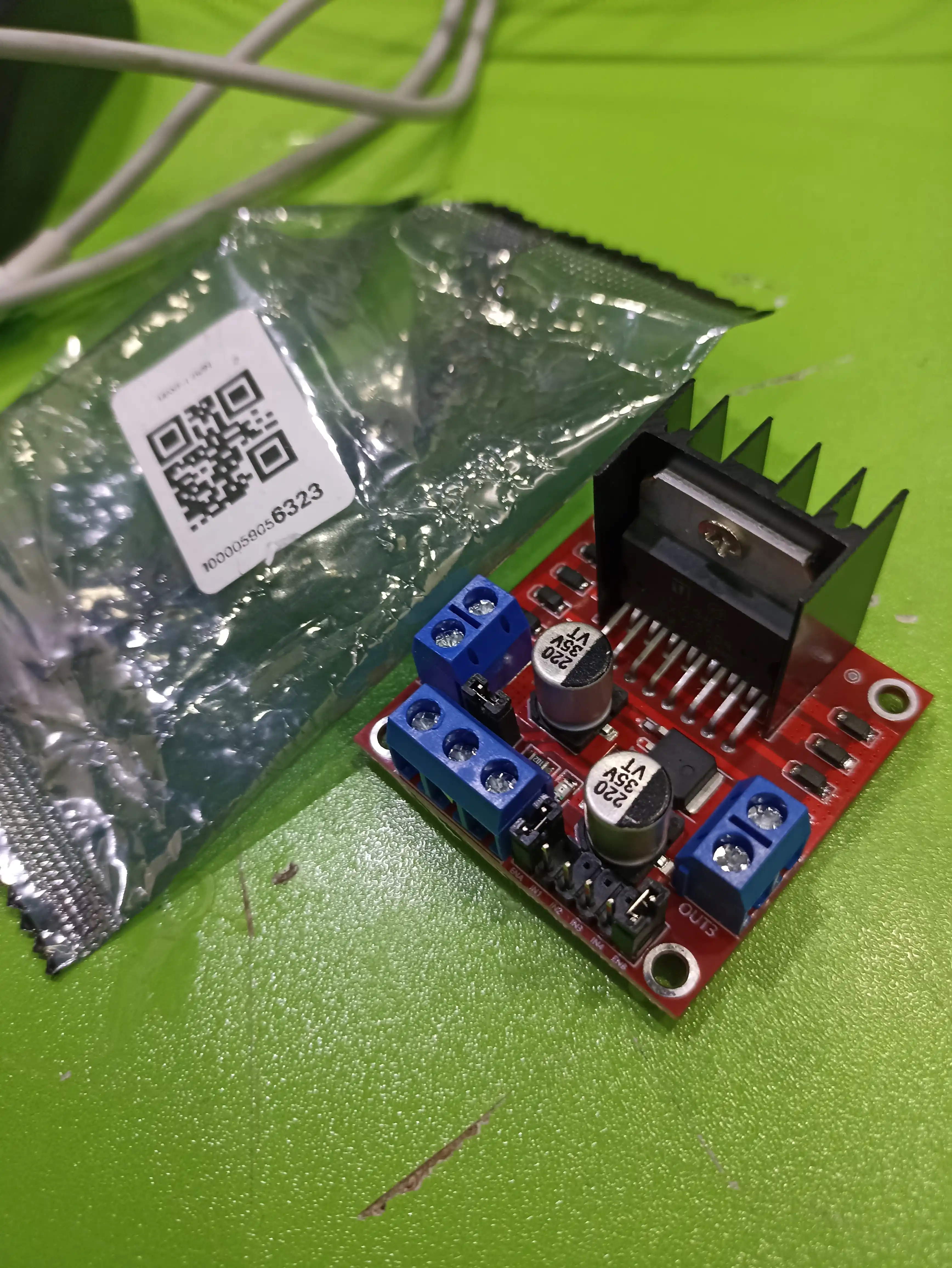 L298N motor driver – 2 ta DC yoki 1 ta step motor uchun kuchli modul