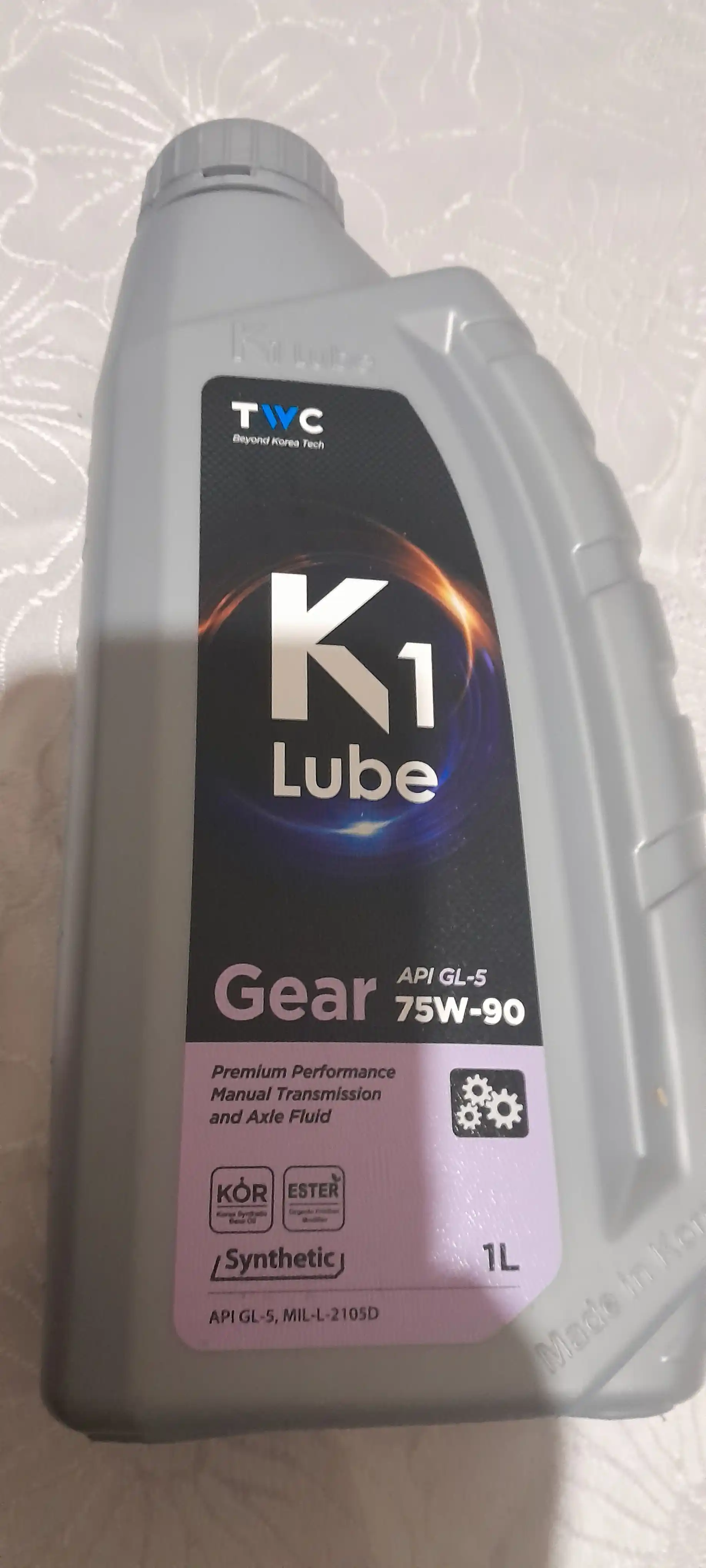 K1 Lube Gear GL-5 transmissiya moyi (75W-90 / 80W-90 / 85W-140)