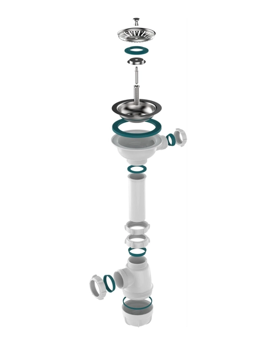 Aquant Сифон, Гофрированная труба 40×40/50 B0144-20-MR
