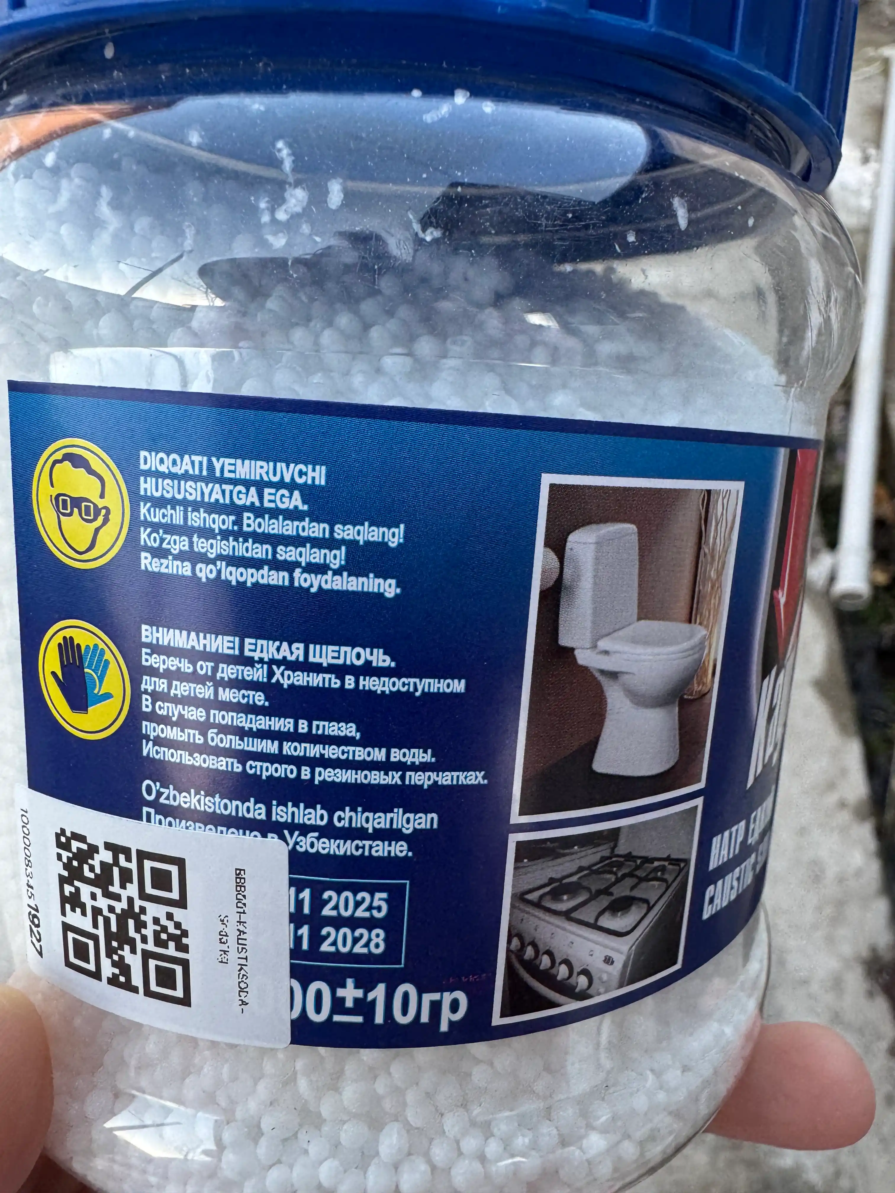 Kaustik soda TURBO – Quvur va kanalizatsiya tozalash uchun granulalar