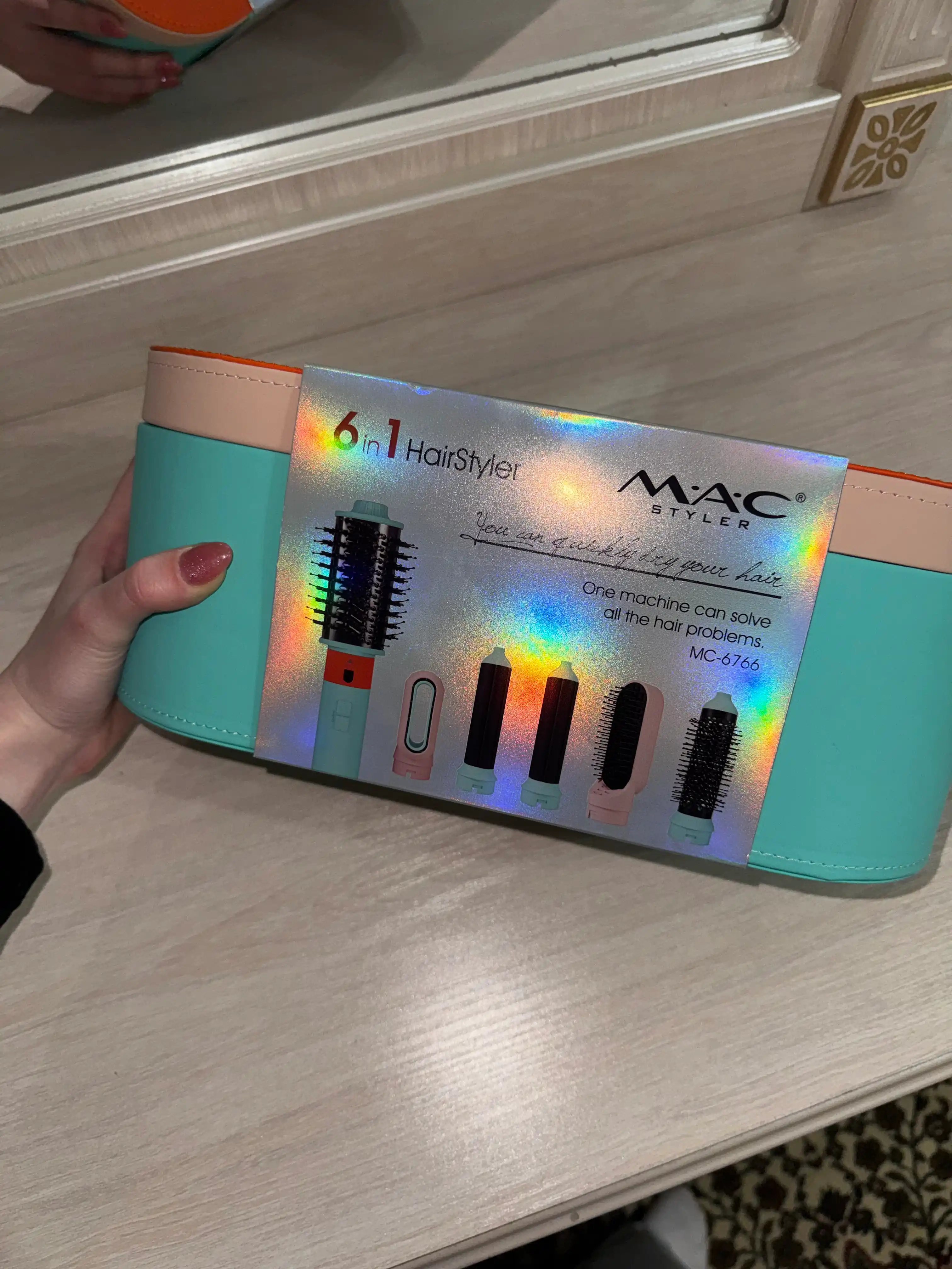Фен для волос с насадками MAC Styler MC-6766, мощный фен для укладки и быстрой сушки волос
