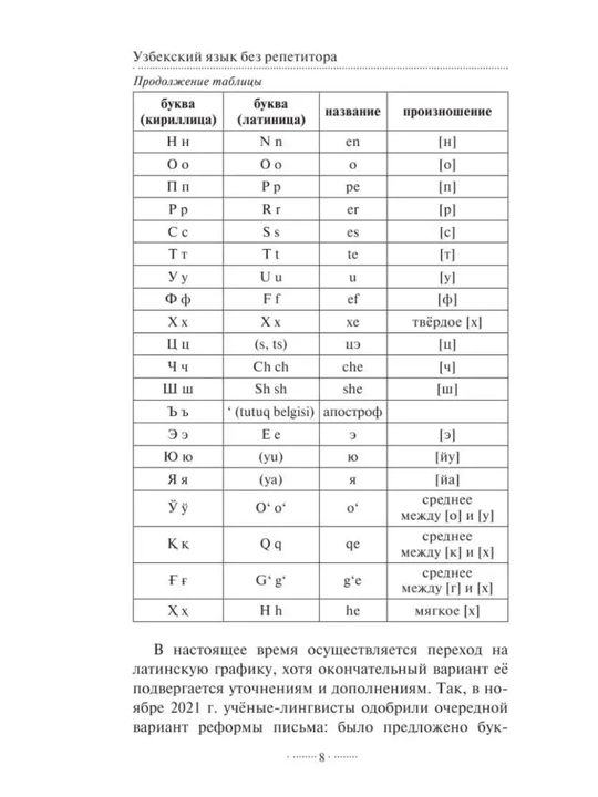 Uzbekskiy yazyk bez repetitora, Samouchitel uzbekskogo yazyka, R. Karimov, 13,5х20х1,7 sm