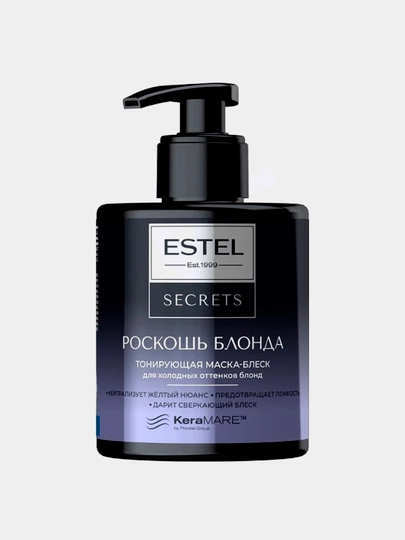 Маска-блеск Для Волос Estel, Роскошь Блонда, Тонирующая для холодных оттенков блонд, 275 мл - 