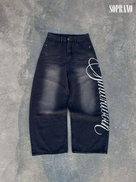 ETHER keng baggy jinsilar, erkaklar, ayollar va o‘smirlar uchun, o‘lchamlar S–XXXL