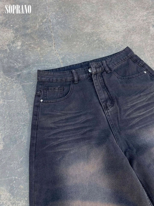 ETHER keng baggy jinsilar, erkaklar, ayollar va o‘smirlar uchun, o‘lchamlar S–XXXL