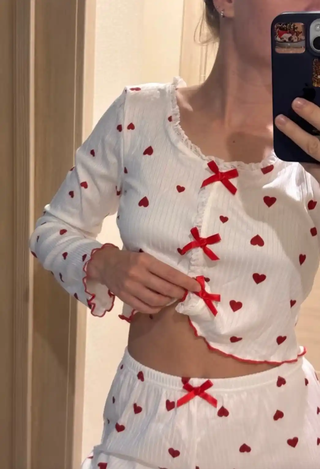 Ayollar pijamasi shim va top bilan, uy kiyimi, ayollar va qizlar uchun kiyim