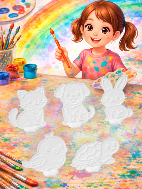 3D раскраски-фигурки на подставках для детей (разукрашки)