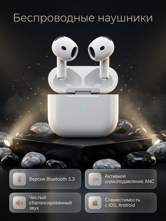 Беспроводные наушники INKAX Pods Pro 2, Pods 4 - 