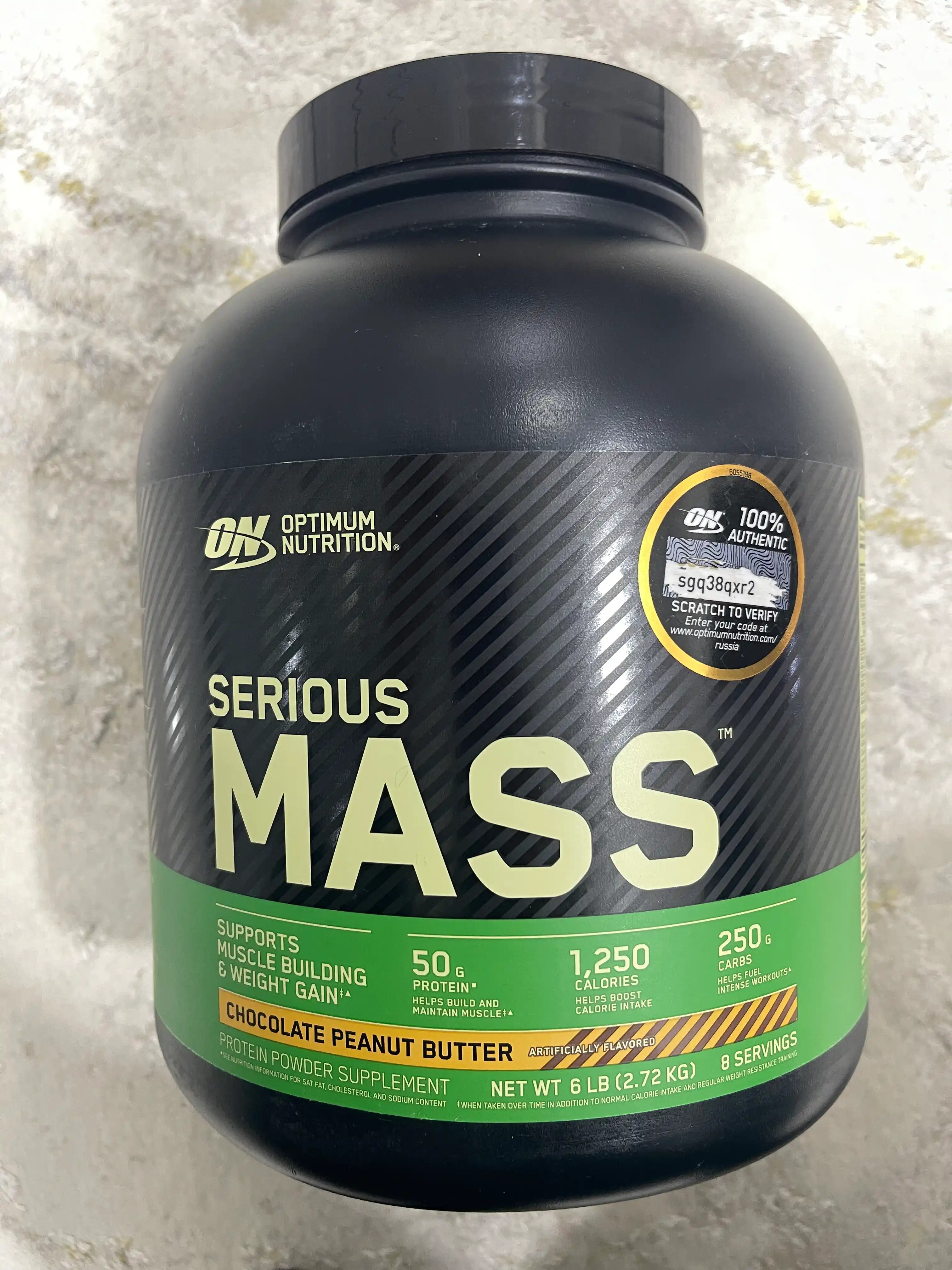 Geyner USA Optimum Nutrition Serious Mass, 2,72 kg vazn uchun, creatin va glutamin blan