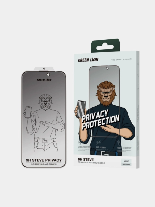 Защитное стекло Green Lion 9H Steve HD, для iPhone 17, 16, 15, 14 Pro/Pro Max AIR