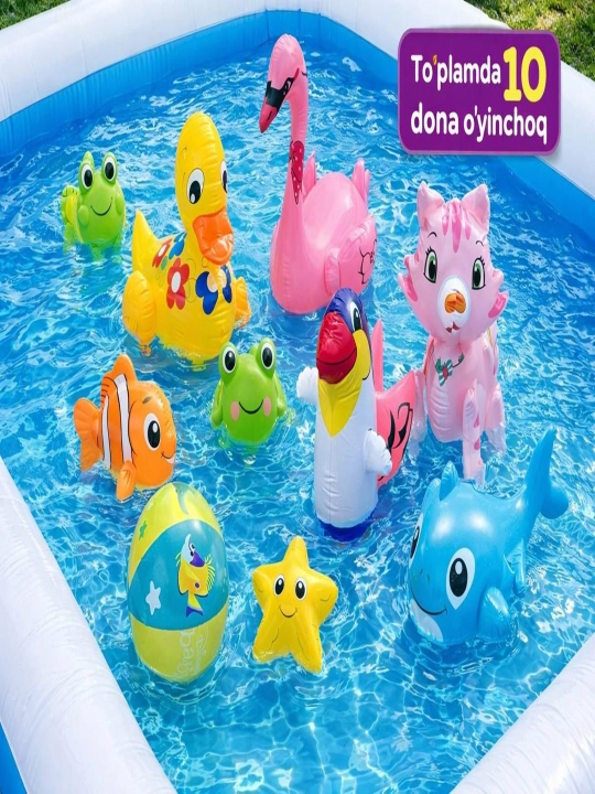 Набор водных игрушек, в комплекте 10 интересных игрушек для игр в воде